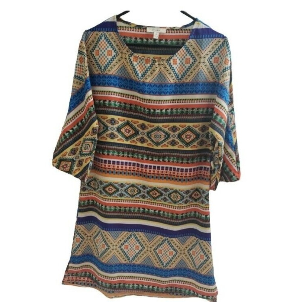 BOHO /Gaspy Dress Freeway Roll Tab Sleeve Size Small Casual / Wedding
